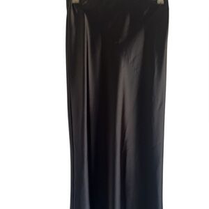 Zara Black Satin Maxi Skirt